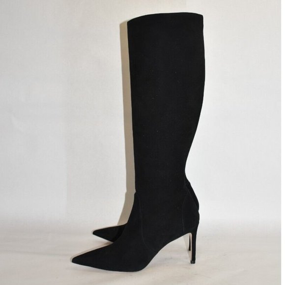 $850 Stuart Weitzman Stuart 85 Knee High Pointed Toe Zip Boot SUEDE 7 (PA19) - Picture 5 of 8